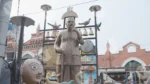 A Statue of a Man - Log, colour and B&W