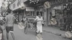 A Man Pulling a Rickshaw on a Street - Log, colour, and B&W - Image 2