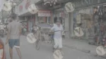 A Man Pulling a Rickshaw on a Street - Log, colour, and B&W - Image 3
