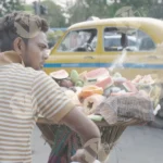 Person Selling fruit salad - Log, colour and B&W