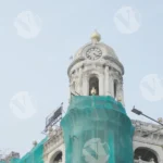 Victoria Memorial Clock Tower in Kolkata - Log, colour and B&W