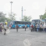 Kolkata Local Bus Station - Log, colour and B&W