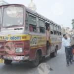 The Bus is Waiting for Passengers - Log, colour and B&W