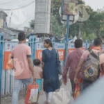 People are Walking on Street - Log, colour and B&W