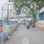 People Walking on a Sidewalk - Log, colour and B&W
