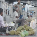 Men Selling Jackfruit on Howrah Bridge - Log, colour and B&W