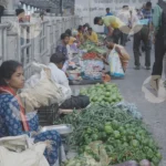 People are Selling Vegetables over Howrah Bridge - Log, colour and B&W
