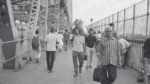 People Passing over Howrah Bridge - Log, colour and B&W - Image 2