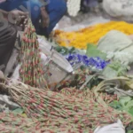 Selling Flower Garlands - Log, colour and B&W