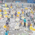 Wide Shot of Flower Market Kolkata - Log, colour and B&W