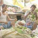 Vendors are Selling Fresh Produce - Log, colour and B&W