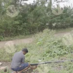 A Man is connecting Pipes - Log, colour and B&W