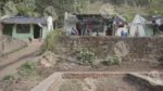 Tribal village - Log, colour and B&W