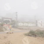 Vehicles are Driving on a Foggy Road - Log, colour and B&W