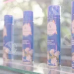 Dispaly of Air Freshener Spray at Salon - Log, colour and B&W