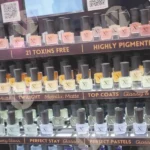 Display of Nail Polish Bottles - Log, colour and B&W