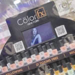 A Display of Color Fx Nail Polish - Log, colour and B&W