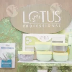 Displayed lotus products at salon - Log, colour and B&W