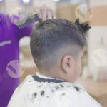 Cutting Boy Hair with Trimmer - Log, colour and B&W