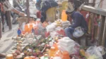 Selling Items on a Street - Log, colour and B&W