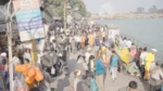 A Large Gathering of People at a Hooghly River in Haridwar - Log, colour and B&W