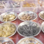 Street Vendor Display of Rings and Bangles - Log, colour and B&W