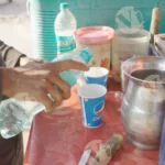 Making Lemon Soda - Log, colour and B&W