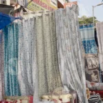 Displayed Selling Curtain in Market - Log, colour and B&W