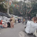 People are Working in Wasted Febric Market - Log , colour and B&W
