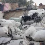 Bales of Fabrics Textile Waste - Log, colour and B&W