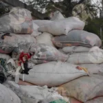 Waste Cloth Bags - Log, colour and B&W