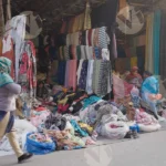 Cloth market - Log, colour and B&W