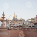 Jaipur Street and Mandir - Log, colour and B&W