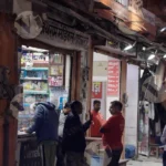 People Walking and Talking in a Market - Log, colour and B&W