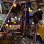 Man Showing the way to the Woman - Log, colour and B&W