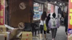 People Walking in a Market Street - Log, colour and B&W