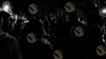 Crowd Chanting Bhajan and Dancing - Log, colour and B&W - Image 2