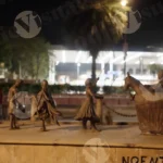 Statues (ART) in Jal Mahal - Log, colour and B&W