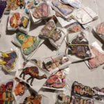 Stickers in Local a market- Log, colour and B&W