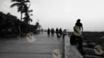People Walking in Bandra Bandstand - Log, colour and B&W - Image 2