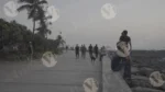 People Walking in Bandra Bandstand - Log, colour and B&W - Image 3