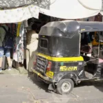 Auto Standing on road - Log, colour and B&W
