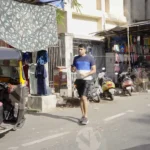 Man Walking on a road And Vehicle are Running - Log, colour and B&W