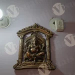 Lord Ganesha Statue on Wall - Log, colour and B&W
