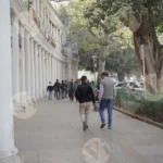 People Walking on Connaught place - Log, colour and B&W