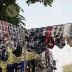 Shirt Selling in Market - Log colour and B&W