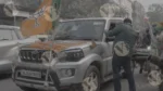 BJP Rally on Road - log, color and B&W - Image 3