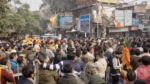 Political Rally on Road (BJP) - Log, colour and B&W
