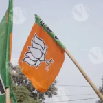 BJP Flag (Politics) - Log, colour and B&W
