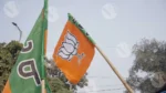 BJP Flag (Politics) - Log, colour and B&W